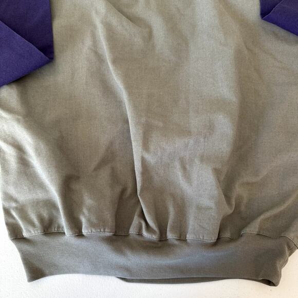Vintage 80s Boulevard Club by Block Unisex Pullover Purple & Olive/Gray Medium - Picture 8 of 8